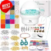 Electric Bead Spinner, Beads Set, 2 Beading Needles, Fast Jewelry Making Tool