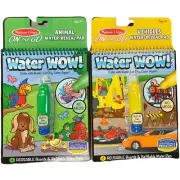 Melissa & Doug 5376-75 Water Coloring & Painting Book, Water Wow Animal/Vehicle