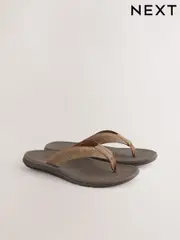 Brown Comfort Toe Post Sandals (Q82210) | $47