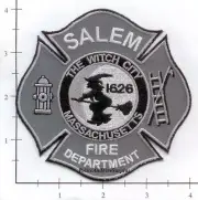 Massachusetts - Salem MA Fire Dept Patch v5 - The Witch City POINTY HAT subdued