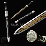 Pattern Plated Blade Chinese Sword Han Dynasty Ruyi Jian Damascus Folded Steel