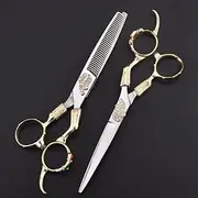 Hair Cutting Scissors, 6 Inch ese Stainless Steel Hairdressing Salon Hair Cutting Scissors Set