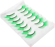 PACKOVE 7 Pairs Patrick False Eyelashes Jumbo Curl Costume Lashes for Dramatic Party Looks Irish Festival Glitter Extensions Easy to Apply and Reusable
