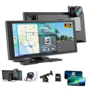 9.26'' Wireless Carplay Screen for Car with 4K Dash Cam, Compatible with