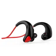 Portable Wireless bluetooth Earphone Noise Cancelling IPX5 Waterproof Heavy Bass Headphone with Mic RED COLOR