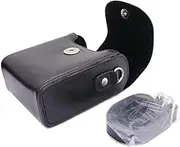 Camera Bag Leather Case Cover Fit for Sony Z-V1 ZV1 RX100 VII VI VA V IV III II RX100M7 RX100M6 RX100VA Norm LX7(Black)