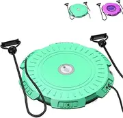 Massage Waist Twisting Board with Pull Rope, Twist Waist Disc Board,Waist Twisting Machine, Waist Twister for Women Belly Fat, Equipped with 2 Tension Ropes, for Male and Female Core Trainin,Green