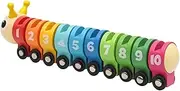 Caterpillar Counting Classic Toy | Developmental Educational Math Toys,Color Recognizing Counting Game, Colorful Wheel Train for School Classroom Education