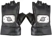 Naruto Kakashi Sasuke Black Leaf Village Cosplay Gloves (By Great Eastern)