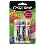 ChapStick Lip Balm, Superfood Collection 3-Pack – Dragon Fruit, white