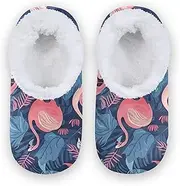 [Caihoyu] Slipper for Kids Girls Boys Coral Fleece Anti-Slip Rubber Sole Comfortable Portable Slippers Hotel Travel Bedroom Airplane Party
