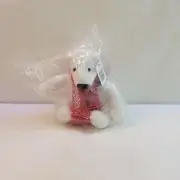 NEW Coca Cola Coke Mini Plush Polar Bear w/Holiday Red Scarf 4” Stuffed Animal
