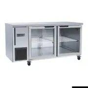 Thermaster Glass Door Workbench Fridge - Under Bench Fridges (TL1500TNG) - TL1500TNG