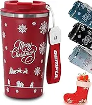 GEMFUL Coffee to go Cup for Her or Him 17oz Double Walled Vacuum Leak Proof Coffee Mug for Hot Drinks