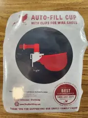Rentacoop Pack Of 5 - Auto Fill Cup With Clips For Wire Cages Chicken