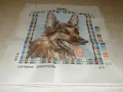 DMC Tapestry Canvas/ Longstitch - German Shepherd - Canvas Only