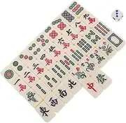 LALADEFIEE 22mm Mini Mahjong Set for Dollhouse Compact Travel Game Lightweight for Beginners Families