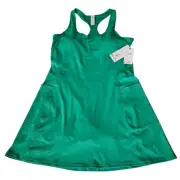 90 Degree by Reflex Golf/Tennis Dress Size L Green Razorback Athletic Preppy NWT