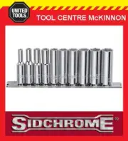 SIDCHROME SCMT12230 10pce METRIC 1/4” DRIVE DEEP SOCKET SET