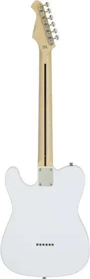 Aria 615-TL Series Semi-Hollow Electric Guitar in White Gloss