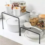 Iron Kitchen Storage Rack Closet Shelf Dish Drying Rack Spice Jars Holder Season