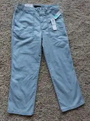 Sanctuary Denim Vacation Crop Pants High Rise Wide Leg Light Blue Size 29 NEW