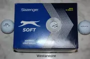 New 2024 SLAZENGER V300 SOFT 2 DOZEN White GOLF BALLS GB Free 2 Dozen Tees