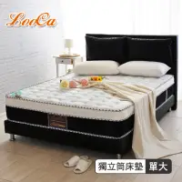 在飛比找momo購物網優惠-【LooCa】乳膠手工4.8雙簧護框硬式獨立筒床墊(單人3.