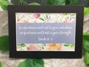 New Handmade 5x7 (Matted 4x6) Religious Scripture Inspirational Free Ship 420