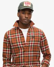 Organic Cotton Lumberjack Check Shirt | Oregon Check Orange