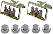 [Select Gifts] Shirt Dress Studs Edinburgh City England Flag Cufflinks