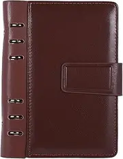 zolyet A6 PU Loose-leaf Spiral Notebook Binder Busin Planner Dairy Agenda Vintage Office Stationery w/Card P Slot Pen Holder Cover