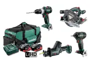 Metabo MX4LB2HD55CZ - 18V 4 Piece Drill/Driver/Circular Saw/Sabre Saw Combo Kit (2 x 5.5Ah)