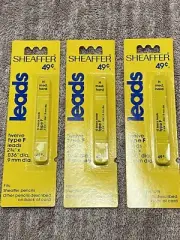 Qty-5 VINTAGE SHEAFFER BLACK LEADS 12 Pack TYPE F H Med Hard -Read