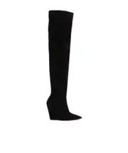 Stuart Weitzman Over-The-Knee Pointed Toe Boots 36.5 Black
