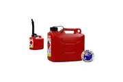 2pk 5L Fuel Can & Flexible Pourer Petrol Kerosene Diesel Jerry Can Container Red