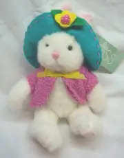 VINTAGE Russ Li'L SUNSHINE BUNNY RABBIT 6" Plush Stuffed Animal Toy Easter