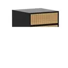NNEDSZ Oslo Bedside Table with 2 Drawer in Black & Natural