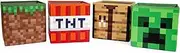 Minecraft 10-Inch Storage Bin Organizer Set | Creeper, TNT, Grass, Craft Table