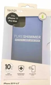 Tech21 Pure Shimmer Case For iPhone 11 Pro Max 6.5" - Blue Purple Shimmer