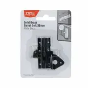 Taskmaster 38mm Barrel Bolt Matte Black - 2 Pack - Australia Brand