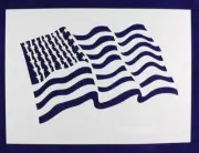 US Flag Large (wavy) Stencils Painting/Crafts/Template