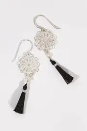 Boho Pearl Tassel Earrings--LUS-TASS-PEARL