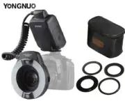 Yongnuo YN14EX TTL Macro Ring LED Flash Light with Adapters, Case for Canon EOS