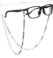 [Healeved] Stylish Aluminum Glasses Chain for Eyeglasses and Sunglasses Durable Cord Strap Lanyard Blue for Outdoor Activities Basketball and Hiking