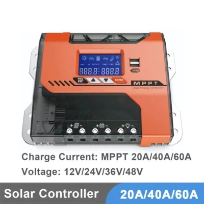 MPPT Solar Charger Controller Battery Panel Regulator Electrical Kit 20-60A