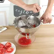 Ergonomic Food Mill Stainless Steel With 3 Grinding Milling Discs Rotary Food Mill for Tomato Sauce, Applesauce