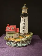 Jere Lighthouse Trinket Box Bejeweled With Matching Necklace