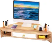 Triangle Monitor Riser,Cut Triangular Computer Monitor Desktop Corner Stand,Desk