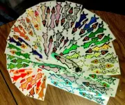 6 NBK tree die cuts water proof lure tape for 3-3/4" spoons